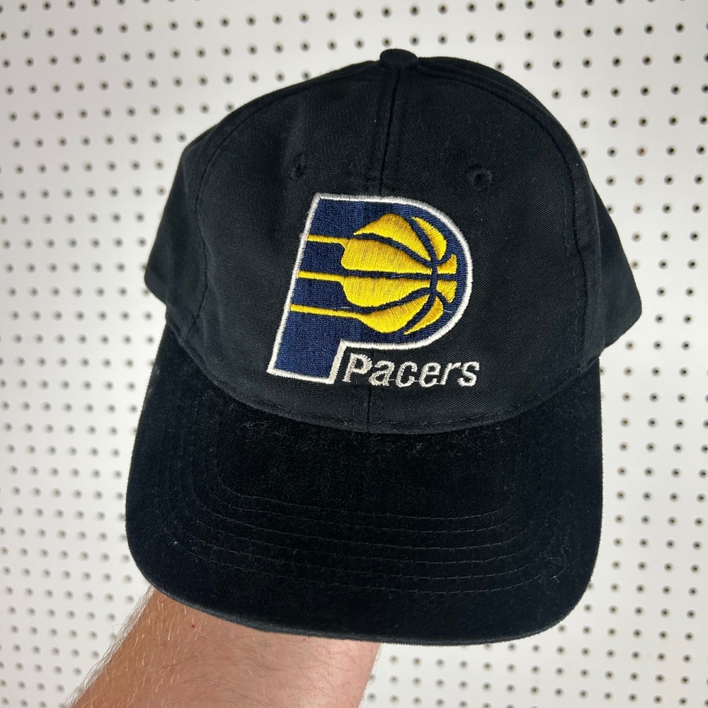 Indiana Pacers NBA Hat Sports Specialties Strapback Cap Black 90s Black One Size